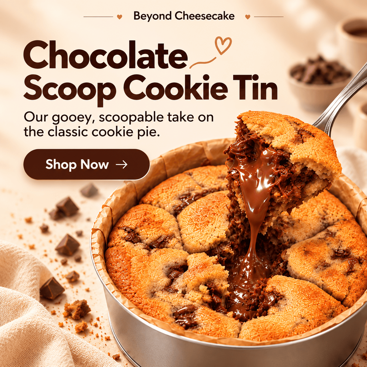 Chocolate Scoop Cookie Tin - shop now